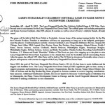 Larry Fitzgerald's 2nd Annual Celebrity Softball Tournament Press Release.  224 Apparel & Design is making the t-shirts and one of the biggest sponsors of the event!